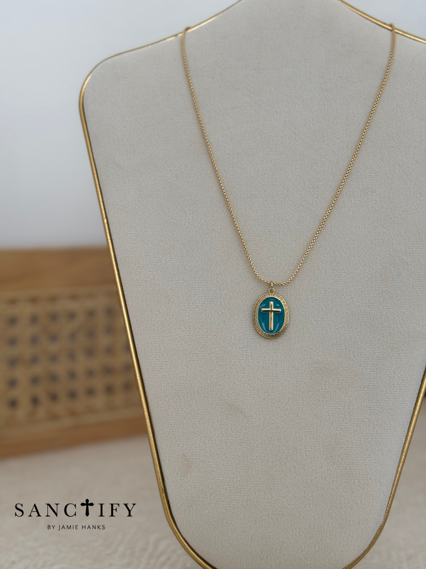 Turquoise Cross Necklace