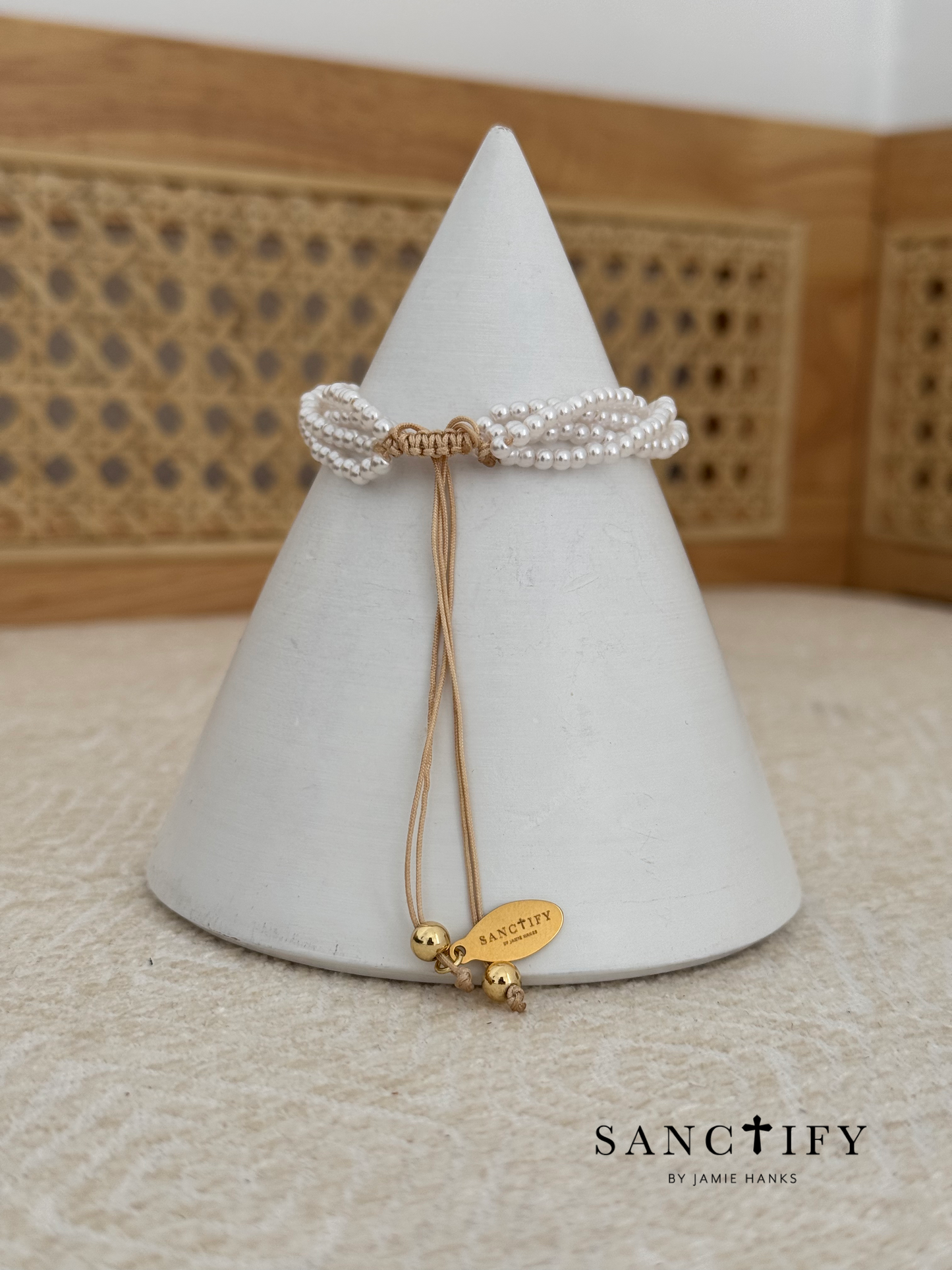 Adjustable Pearl St.Benedict Bracelet