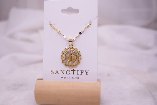 Ornate St.Benedict Necklace