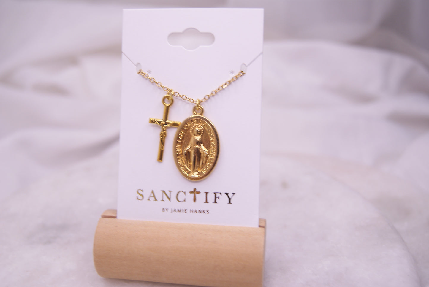 Cross & Mary Duo Necklace