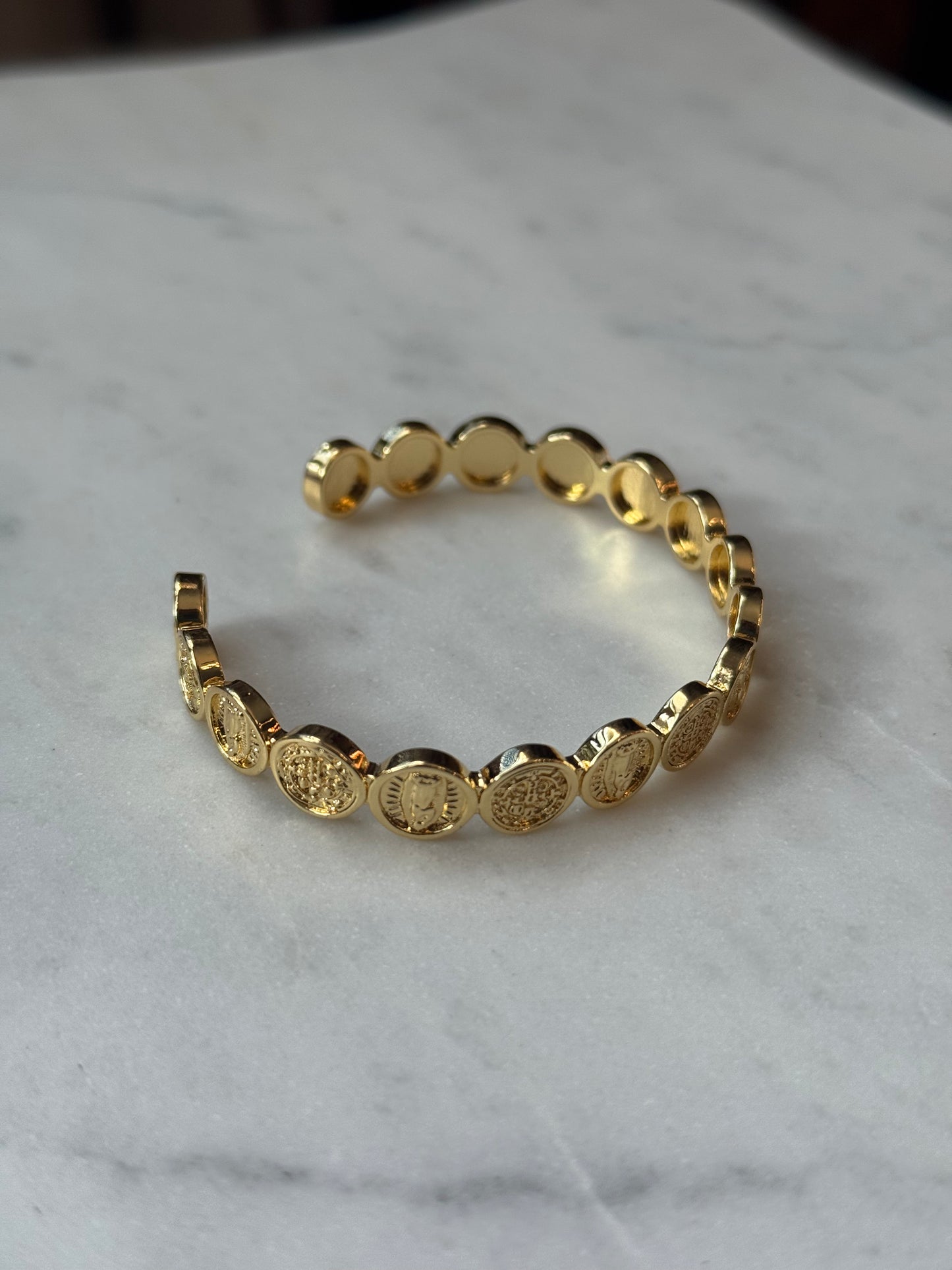 Our Lady of Guadalupe & St.Benedict Cuff Bracelet