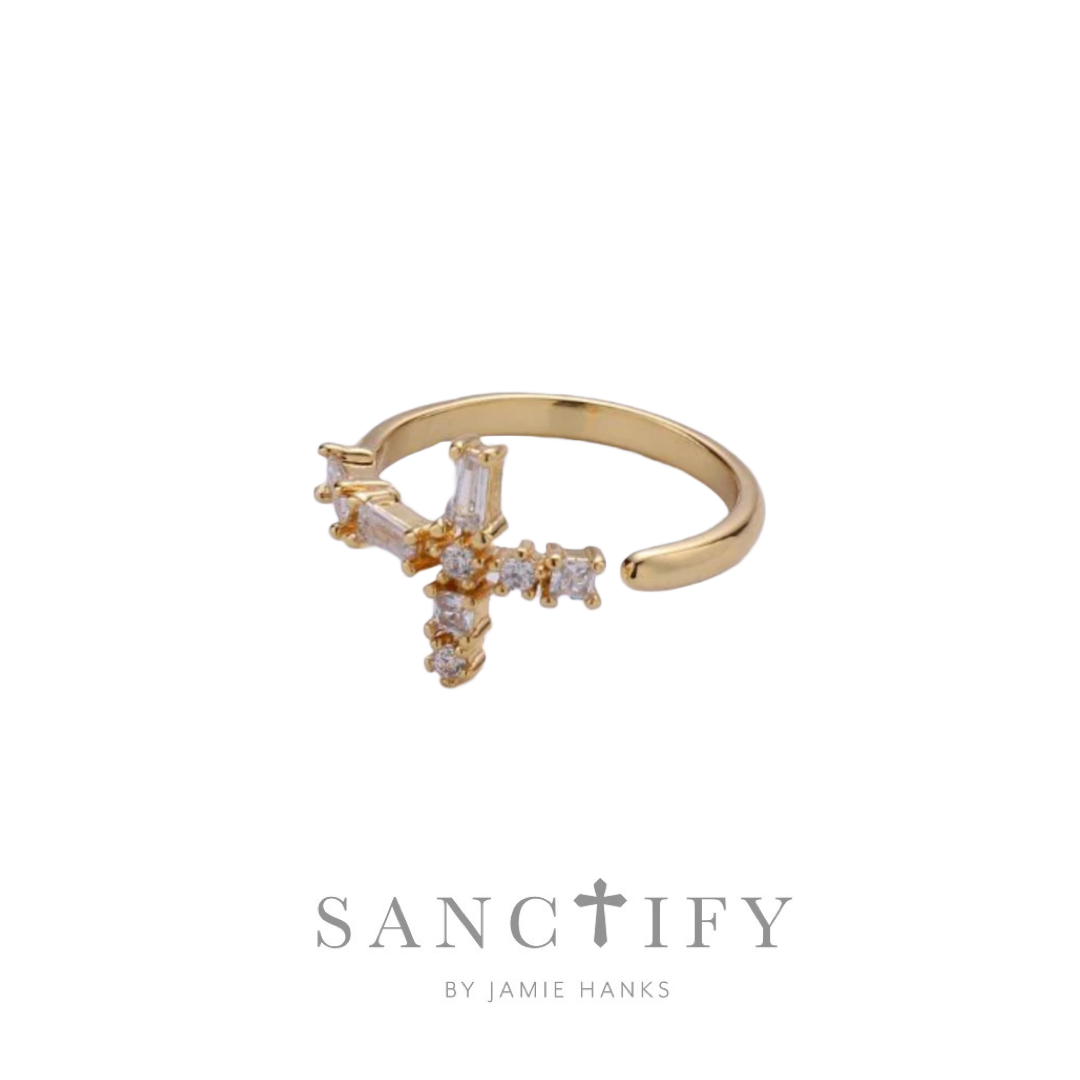 Baguette Cross Ring