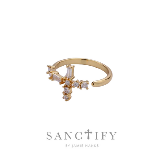 Baguette Cross Ring