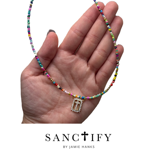 Children's Multi-colored Cross Necklace