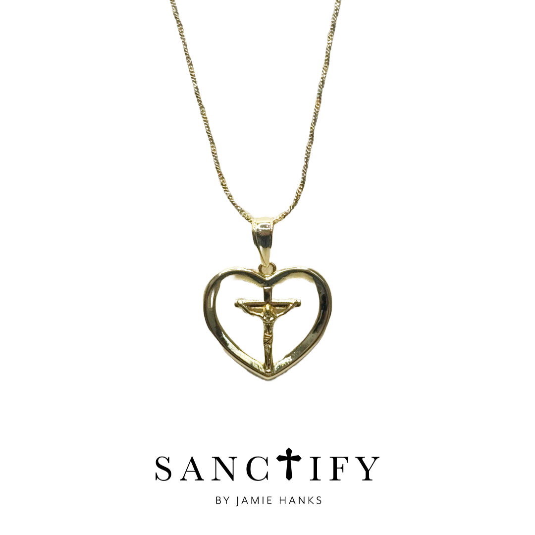 Heart & Crucifix Necklace