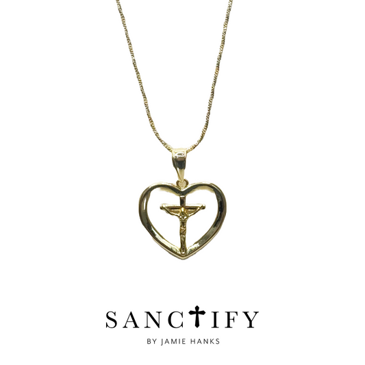 Heart & Crucifix Necklace