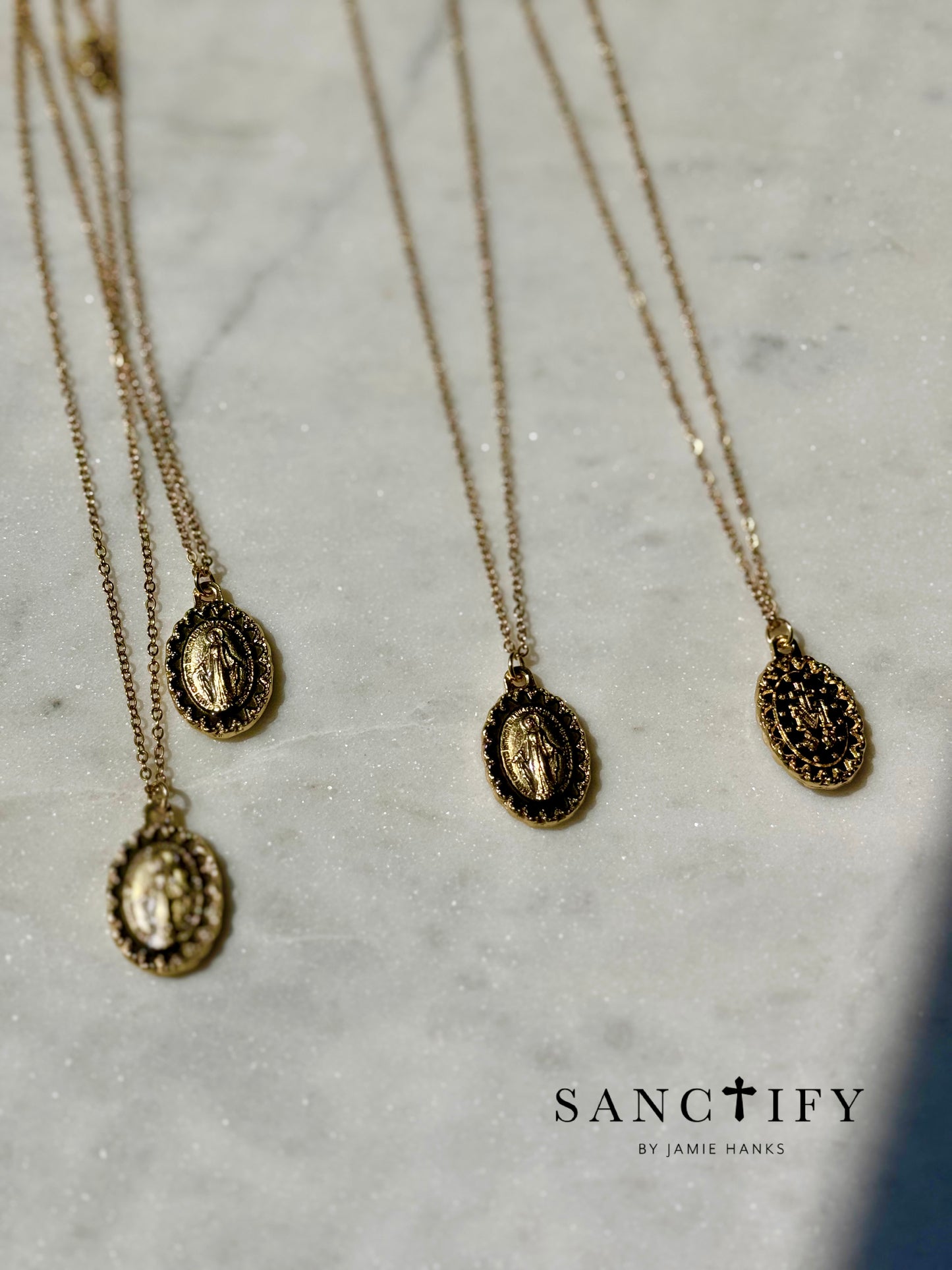Golden Mother Mary Necklace