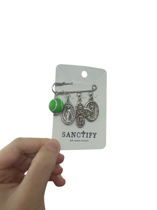 Tennis Bag Blessing Pin