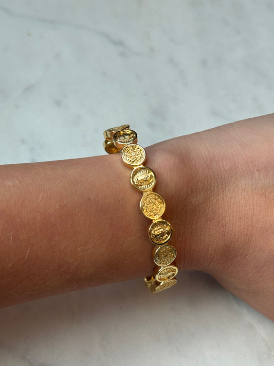 Our Lady of Guadalupe & St.Benedict Cuff Bracelet