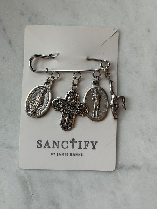 Gymnast Bag Blessing Pin