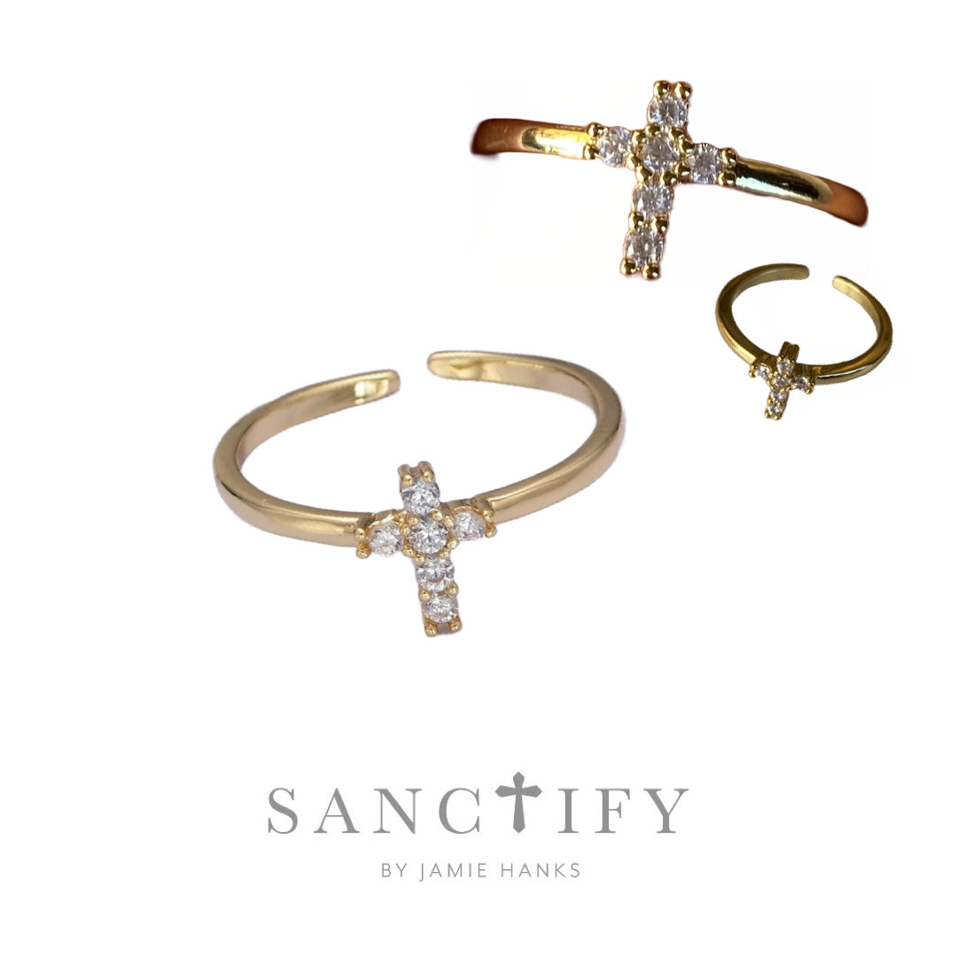 CZ Cross Ring
