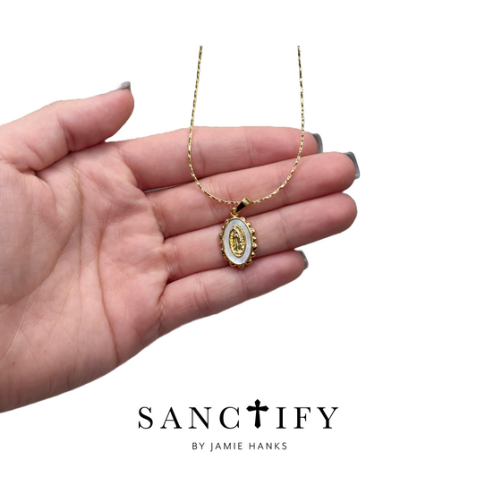 Small Oval Mary Necklace