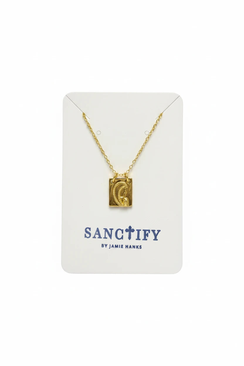 Small Gold Mother & Child Necklace
